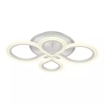 Светильник светодиодный потолочный с пультом Ambrella light, Original, FA521, 4хLED, 66 Вт, 4970Lum, 3000-6400К, цвет белый