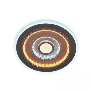 Светильник светодиодный потолочный с пультом Ambrella light, Ice, FA253, 1хLED, 112 Вт, 8400Lum, 3000-6400К, цвет кофе