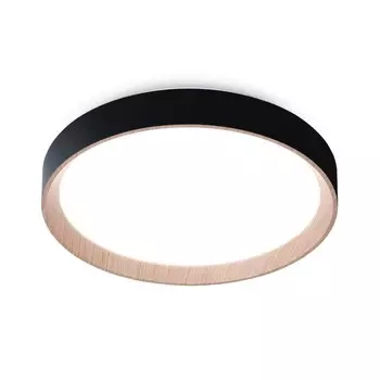 Светильник светодиодный потолочный с пультом Ambrella light, Design, FZ1324, LED, 41 Вт, 3075Lum, 3000-6400К, цвет чёрный, светлое дерево