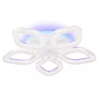 Светильник светодиодный потолочный с RGB подсветкой и пультом Ambrella light, Original, FA3925, 5хLED, 100 Вт, 7500Lum, 3000-6400К, цвет белый
