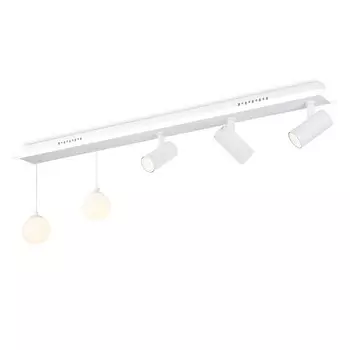 Светильник светодиодный потолочный со сменной лампой и пультом управления Ambrella light, LineTech, FL66201, G9, 67 Вт, 5025Lum, 3000-6400К, цвет белый, белый матовый