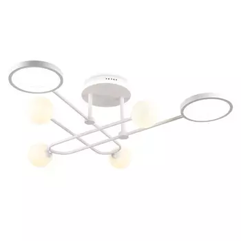 Светильник светодиодный потолочный со сменной лампой и пультом управления Ambrella light, LineTech, FL66229, G9, 48 Вт, 3600Lum, 3000-6400К, цвет белый, белый матовый