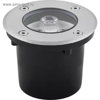 Светильник светодиодный SP4111, свет теплый белый, 3W, IP67, цвет металлик