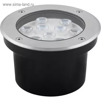 Светильник светодиодный SP4113, свет теплый белый, 9W, IP67, цвет металлик