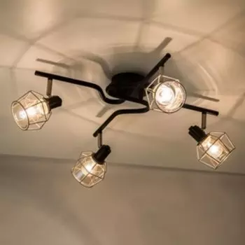 Светильник Таверна, 4x60Вт Е14 чёрный