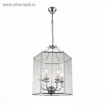 Люстра подвесная St Luce. SL228.103.06. Terso. 6х40 Вт, E14, 40х40х56 см, цвет хром