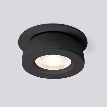 Светильник точечный светодиодный встраиваемый Elektrostandard, Pruno, 90х90х55 мм, 8Вт, LED, 771Лм, 4200К, цвет чёрный