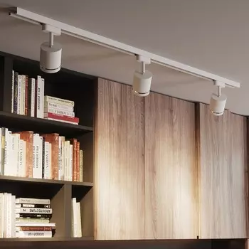 Светильник трековый Gauss цилиндр, 50Вт GU10, цвет белый