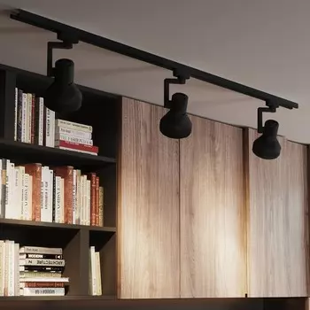 Светильник трековый Gauss конус, 60Вт E27, цвет черный