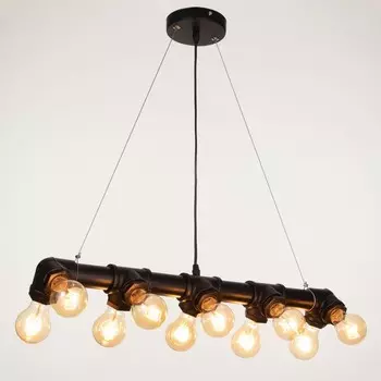 Светильник «Тубо» 10хЕ27 40 Вт черный 757-127 см BayerLux