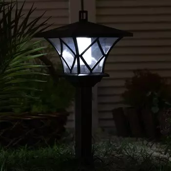 Садовый светильник Uniel Retro на солнечной батарее, 17 100 17 см, свечение белое