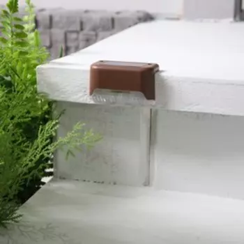 Садовый светильник, уличный, на солнечной батарее, 84.54.5 см, 1 LED, свечение тёплое белое, коричневый