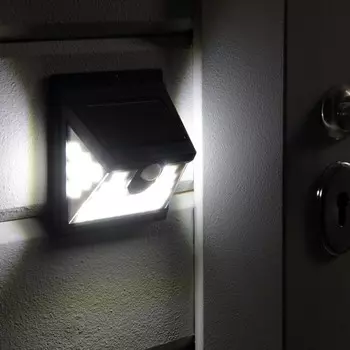 Садовый светильник на солнечной батарее, накладной, 40 LED, свечение белое