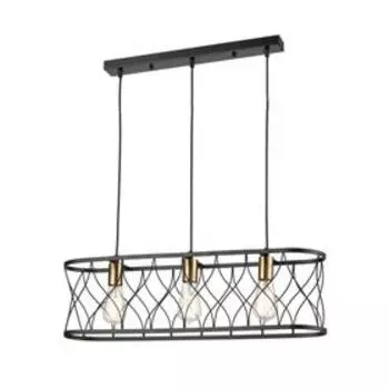 Светильник Ulik, 3x40Вт E27 , цвет чёрный, золото