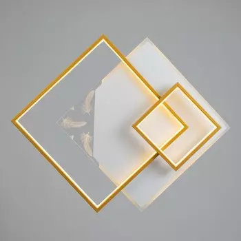 Светильник "Валони" LED 70Вт 4000К бело-золотой 50,5х50,5х8 см BayerLux