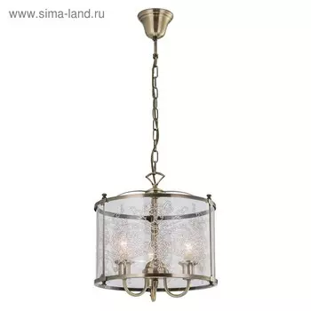 Светильник «Версаль», 3x60Вт E14, бронза 37x37x50 см