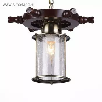 Светильник подвесной St Luce. SL150.303.01. Volantino. 1х40 Вт, E27, 15х15х27 см, цвет бронза, коричневый