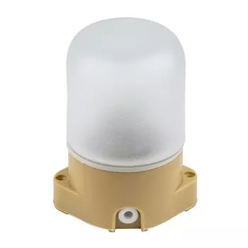 Светильник влагозащищенный Uniel, 60 Вт, E27, IP65, 137х107х84 мм, цвет сосна