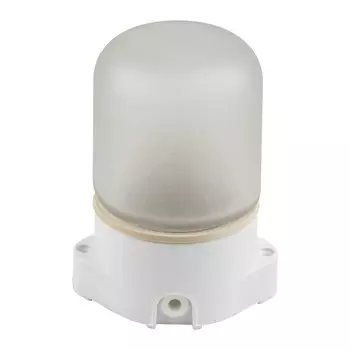 Светильник влагозащищенный Uniel, 60 Вт, E27, IP65, 137х107х84 мм, цвет белый