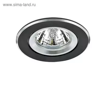 Светильник встраиваемый Banale Weng 50Вт Gu5.3; GU10 хром, венге