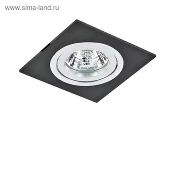 Светильник встраиваемый Banale Weng 50Вт Gu5.3; GU10 хром, венге