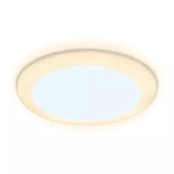 Светильник встраиваемый cветодиодный Ambrella Downlight DCR301 с подсветкой и регулируемым крепежом, 5Вт, Led, цвет белый
