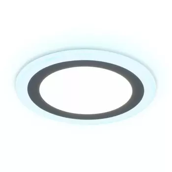 Светильник встраиваемый cветодиодный Ambrella Downlight DCR363 с подсветкой, 6Вт, Led, цвет белый