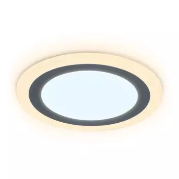 Светильник встраиваемый cветодиодный Ambrella Downlight DCR373 с подсветкой, 6Вт, Led, цвет белый