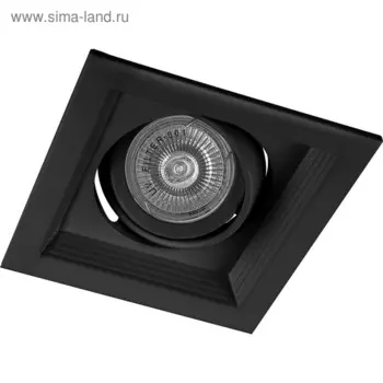 Светильник встраиваемый DLT201, 50W, MR16, G5.3, цвет черный, d=10,5мм