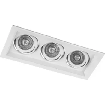 Светильник встраиваемый DLT203, 3x50W, MR16, G5.3, цвет белый, d=10,5мм