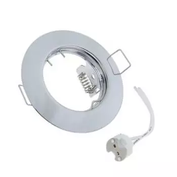 Светильник встраиваемый Ecola, DL92, MR16, GU5.3, 30x80 мм, выпуклый, цвет хром