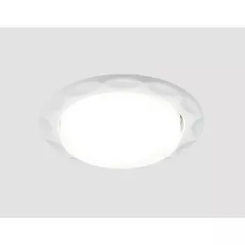 Светильник встраиваемый, GX53, цвет белый, d=85 мм