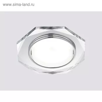 Светильник Ambrella light встраиваемый, GX53, цвет хром, d=85 мм