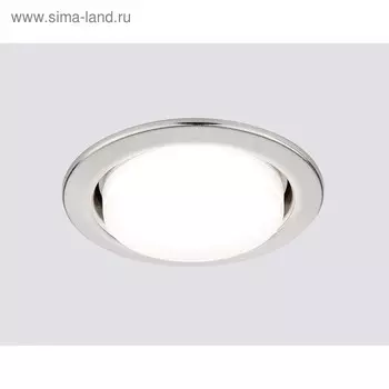 Светильник встраиваемый, GX53, цвет серебро, d=90 мм