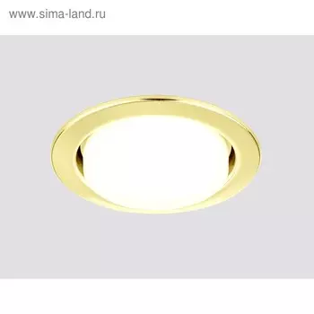 Светильник Ambrella light встраиваемый, GX53, цвет золото, d=90 мм