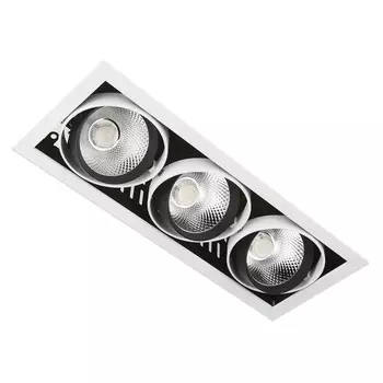 Светильник встраиваемый карданный Ambrella Techno Spot Techno T813 BK/CH 3*12W 4200K, 12Вт, Led, цвет белый, чёрный