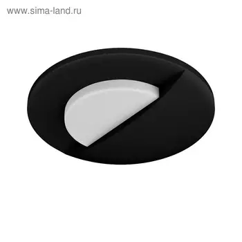 Светильник встраиваемый Lumina 1Вт LED 3000K, чёрный