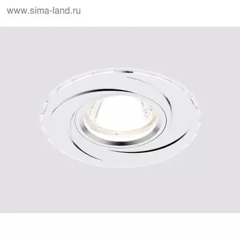 Светильник Ambrella light встраиваемый, MR16, GU5.3, цвет белый, d=60 мм