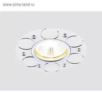 Светильник Ambrella light встраиваемый, MR16, GU5.3, цвет белый, d=60 мм