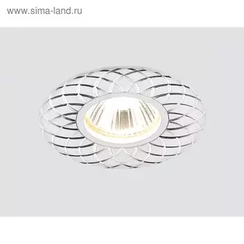 Светильник встраиваемый, MR16, GU5.3, цвет белый, d=60 мм