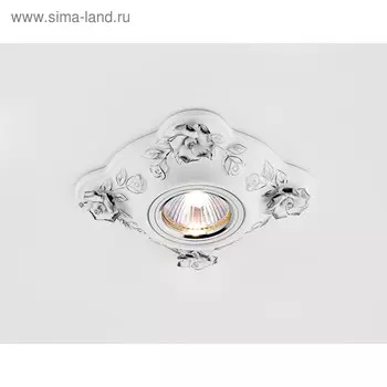 Светильник Ambrella light встраиваемый, MR16, GU5.3, цвет белый, d=65 мм