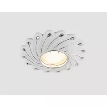 Светильник Ambrella light встраиваемый, MR16, GU5.3, цвет белый, d=65 мм