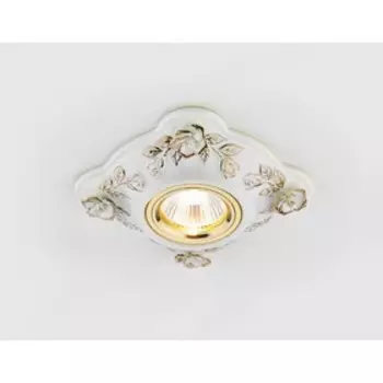 Светильник Ambrella light встраиваемый, MR16, GU5.3, цвет белый, d=65 мм