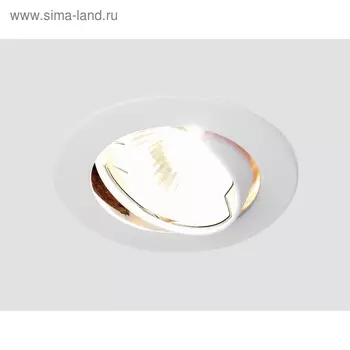 Светильник Ambrella light встраиваемый, MR16, GU5.3, цвет белый, d=75 мм