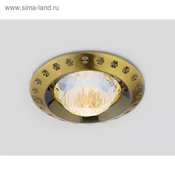 Светильник встраиваемый, MR16, GU5.3, цвет бронза, d=65 мм