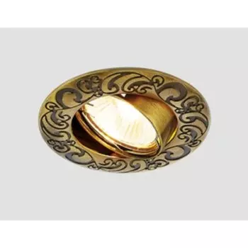 Светильник встраиваемый, MR16, GU5.3, цвет бронза, d=70 мм