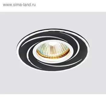 Светильник встраиваемый, MR16, GU5.3, цвет черный, d=65 мм