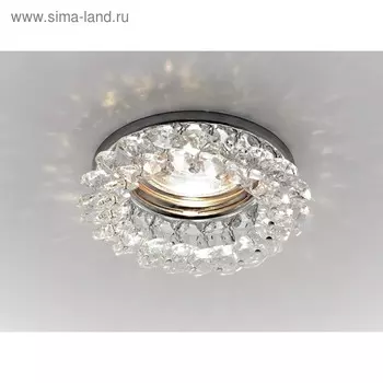 Светильник Ambrella light встраиваемый, MR16, GU5.3, цвет хром, d=60 мм