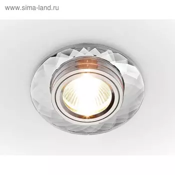 Светильник Ambrella light встраиваемый, MR16, GU5.3, цвет хром, d=65 мм