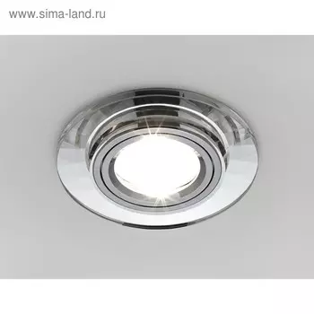 Светильник Ambrella light встраиваемый, MR16, GU5.3, цвет хром, d=65 мм
